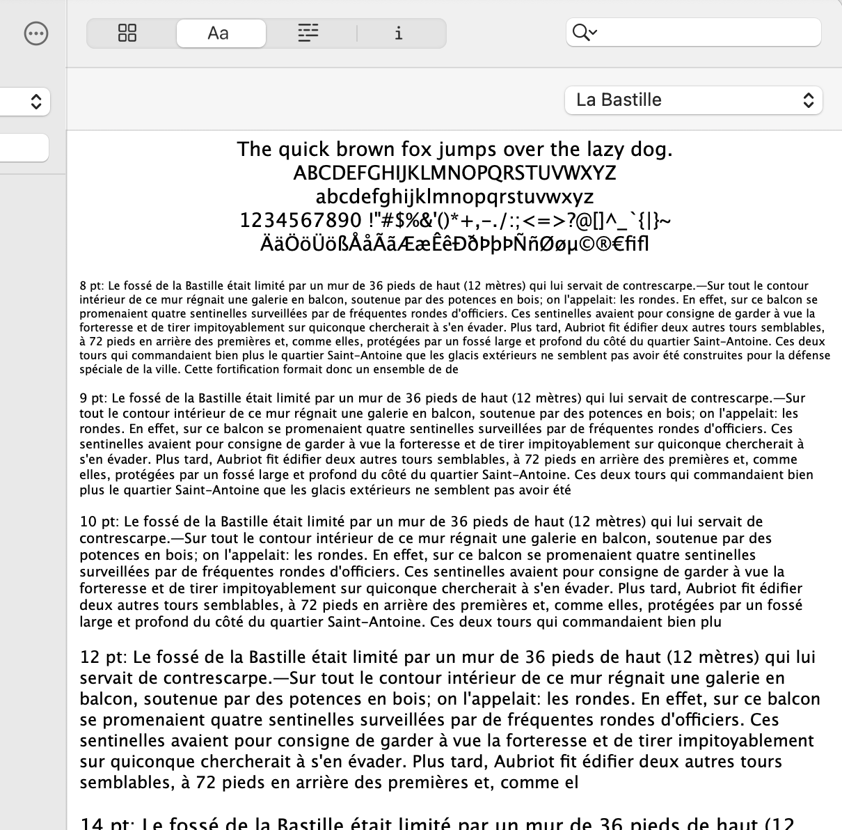 PopChar View Font Preview