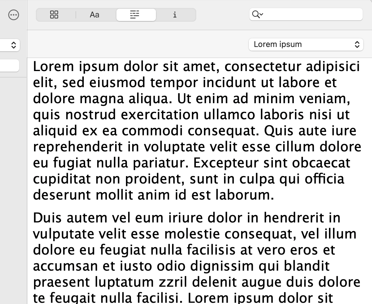 PopChar View Sample Text